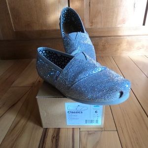 TOMS Silver Glitter Classics